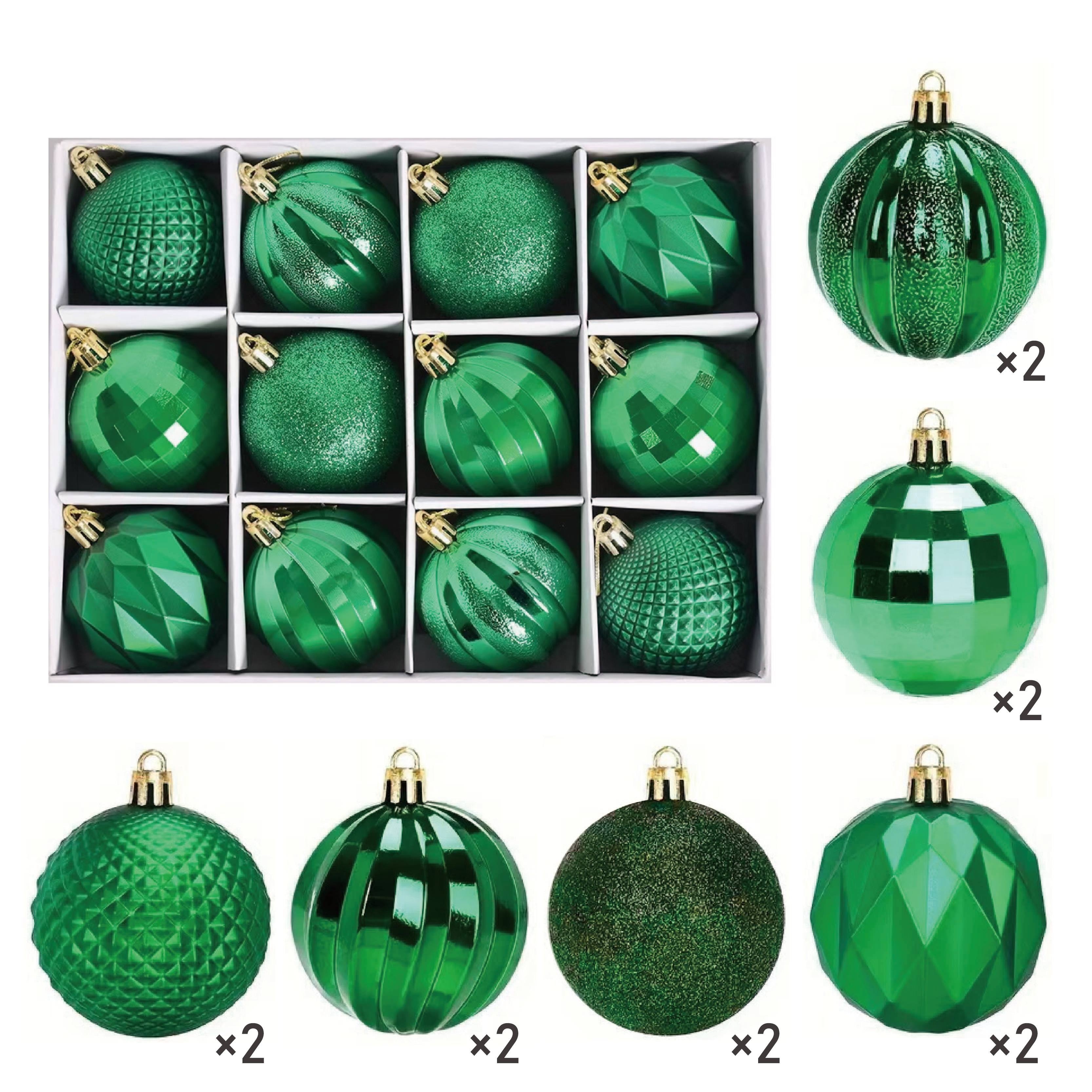 

12pcs Christmas Ornament Set - Decorations, Hanging For & Decor