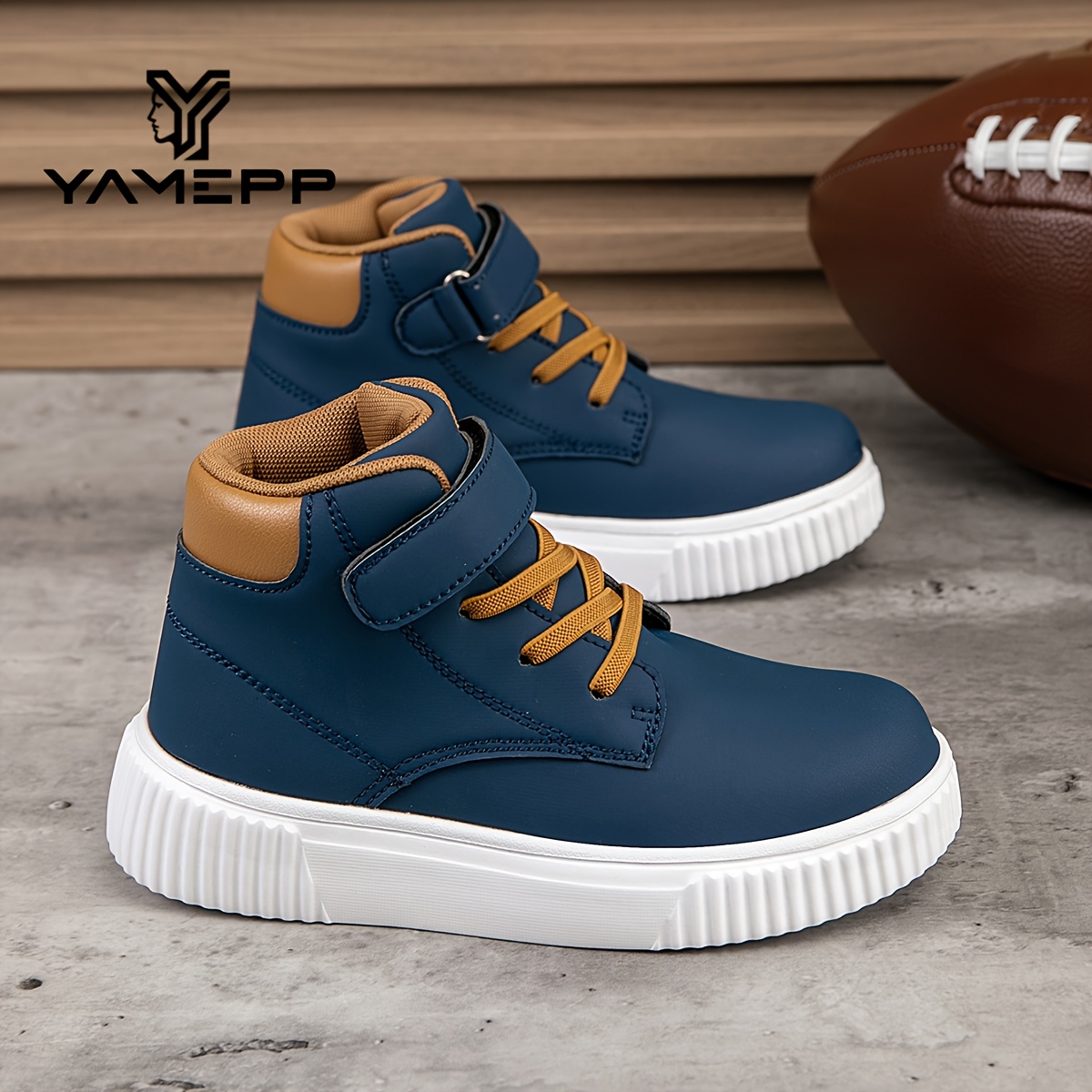 Kids' Fashionable Versatile Lightweight Durable Casual Shoes | Cute Vintage High-Top Walking Shoes with Soft Flat Sole for Sports and Daily Use | All-Season Comfortable Fabric Lining, Fastener, Perfect for Boys and Girls