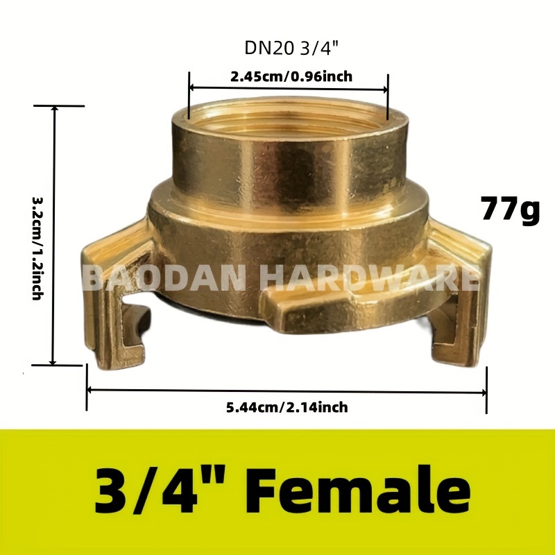 TEMU 1pc Geka Hose Coupling Germany Standard Quick Connector Garden Fitting, With Nbr Sealing Dummy For Pipe Of Clamp And , Size Hose Connect 19mm,