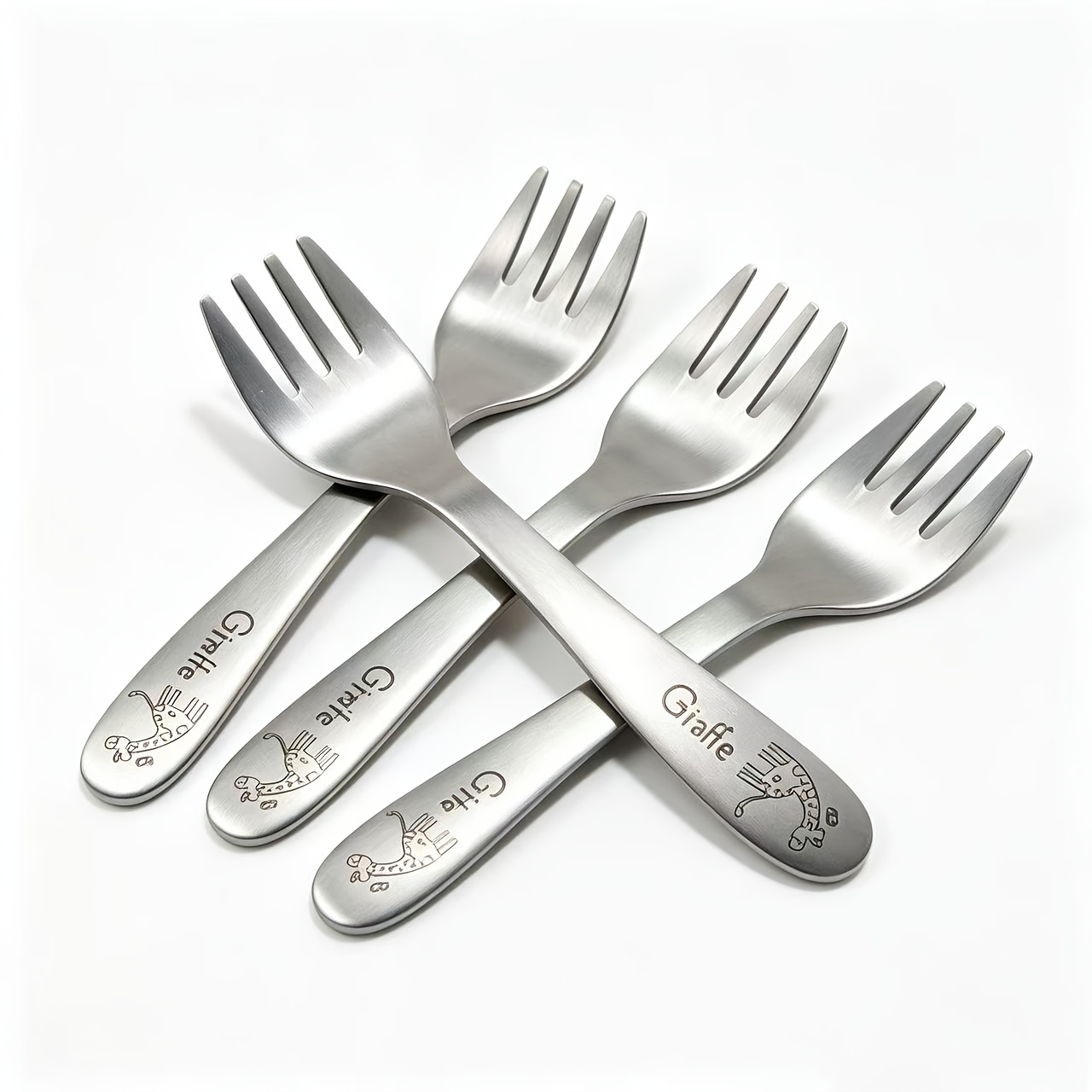 TEMU 4pcs Stainless Steel Dessert Fork Set, Restaurant Dining Gathering Use, Fruit Forks, High-quality Stainless Steel Forks