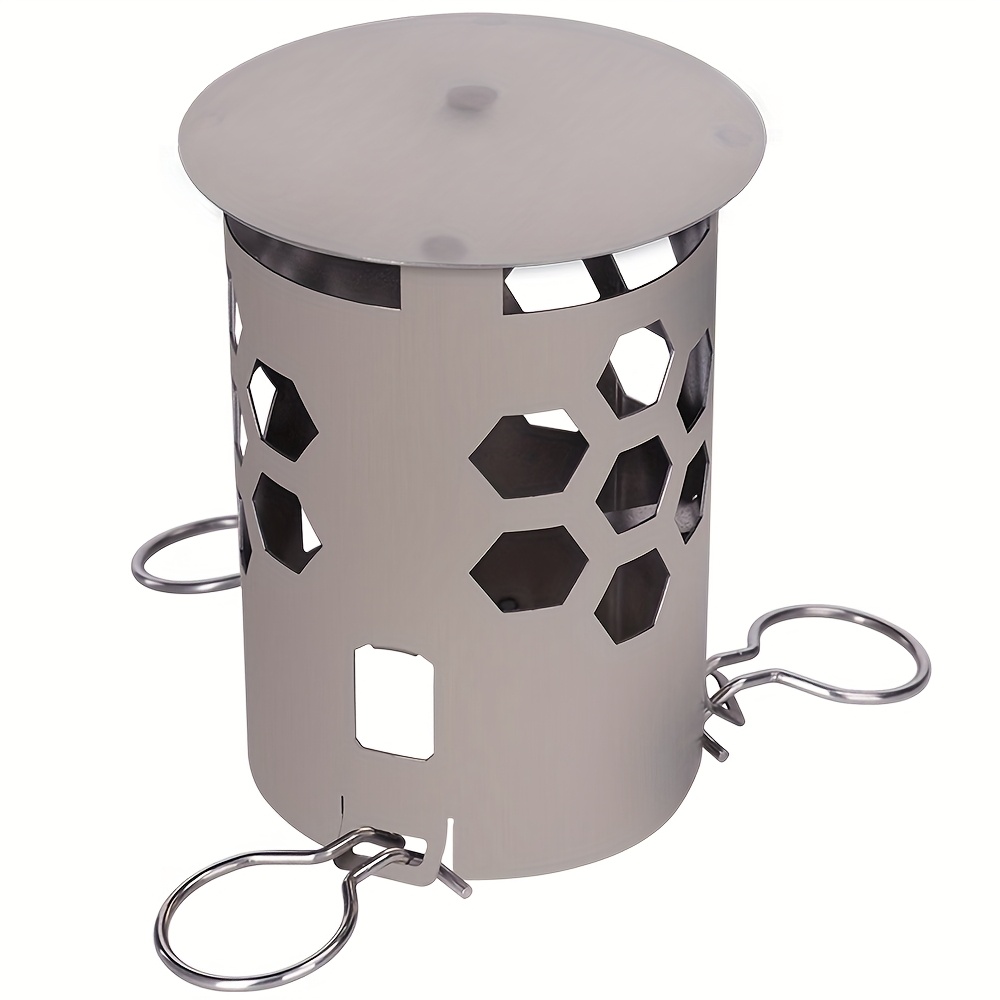 TEMU Soomloom Heavy-duty Titanium Spark Chimney Cap - With Hexagonal Flame Trap, Compatible With Roll-up For Wood Stoves, Camping, Fireplaces -