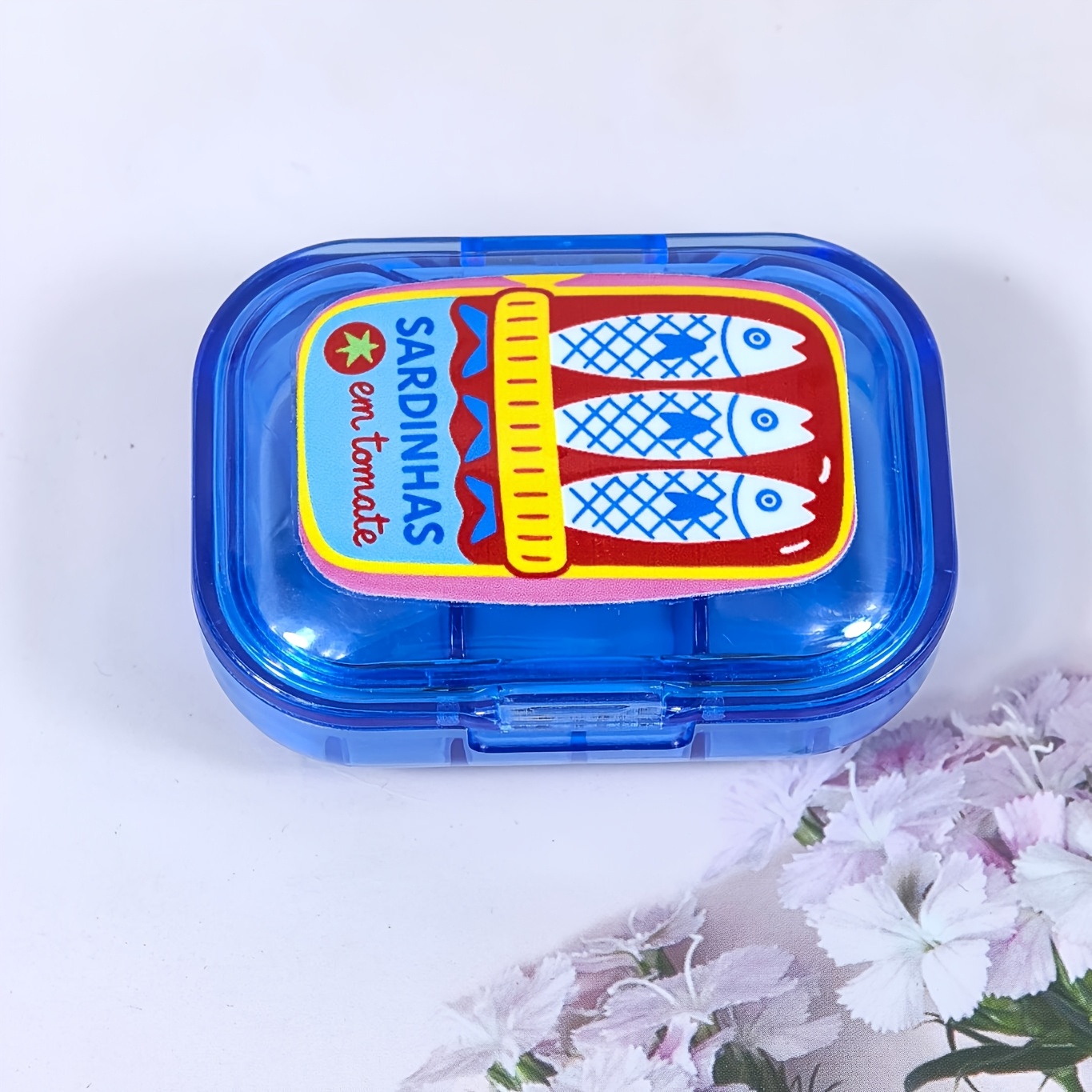 TEMU 1pc Étiquette de Boîte à Mini Boîte de Rangement Portable avec Partition Hebdomadaire/Journaire, Organisateur en Plastique Durable pour Poche,