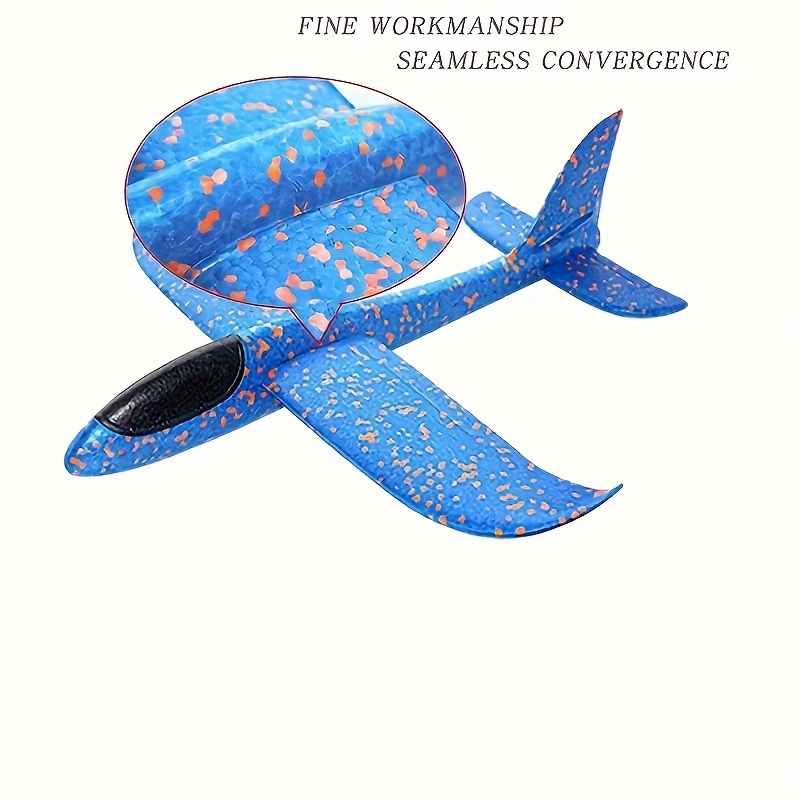 hand gliding assembled model aircraft manually launched rotating foam aircraft blue details 1