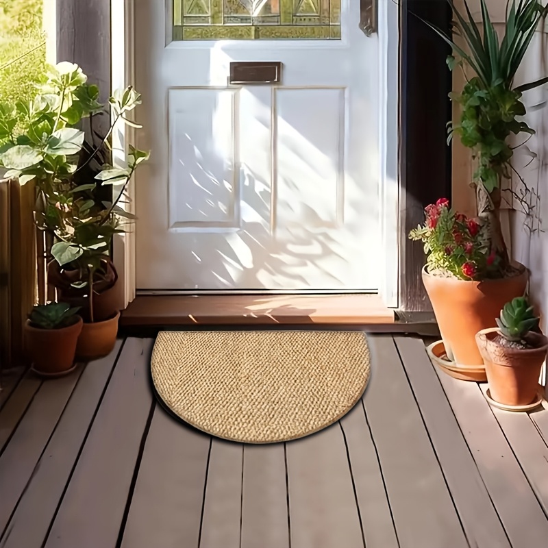 E-shop [Velumis] - Stil Anti-Rutsch Fußmatte, Halbkreisförmige Badematte, Ananasring Bodenmatte, Stilvoller Heimdekoration Teppich, Fußmatte, Outdoor
