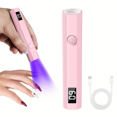 Mini Handheld UV Nagellampe, Gel Nagel UV Lampe mit LED Display Kleine Tragbare Licht Entspannungslampe Nagel Backlampe Nagel Handheld Licht Entspannungslampe