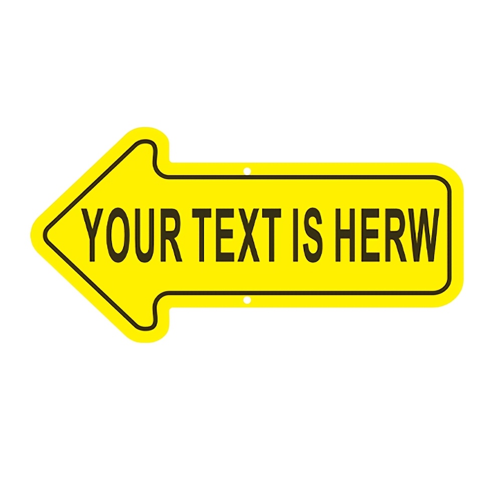 TEMU Personalized Custom Arrow Signage For Guidance, Suitable For Indoor Or Outdoor Use In Homes, Streets, Yards, , Garages, Bars, And Cafes.