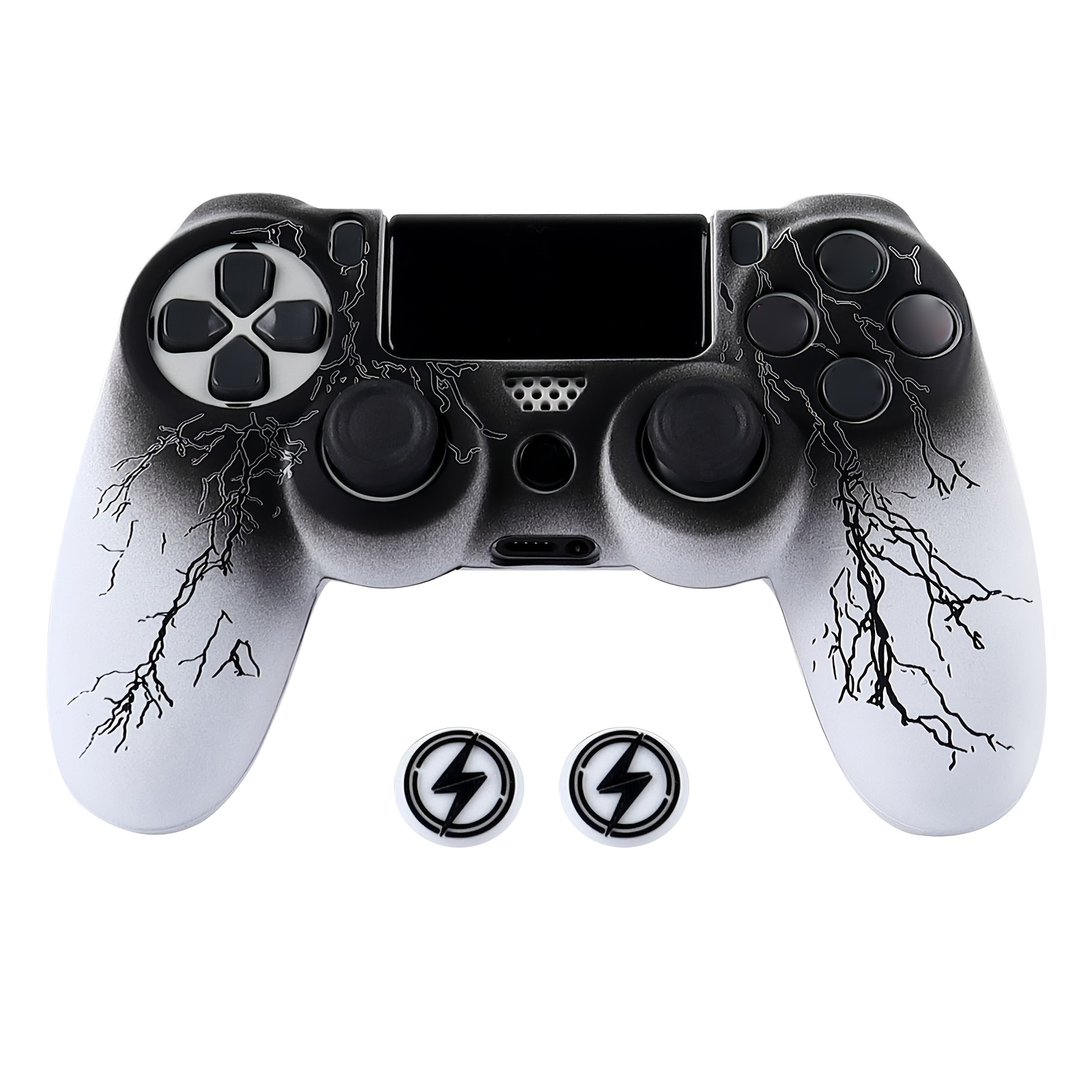 E-shop Weiche Silikonhülle für PS4 Controller, Anti-Rutsch & Staubdicht, Präzise Aussparungen, Einfach zu Installieren - Gaming Zubehör für PS Joyatick