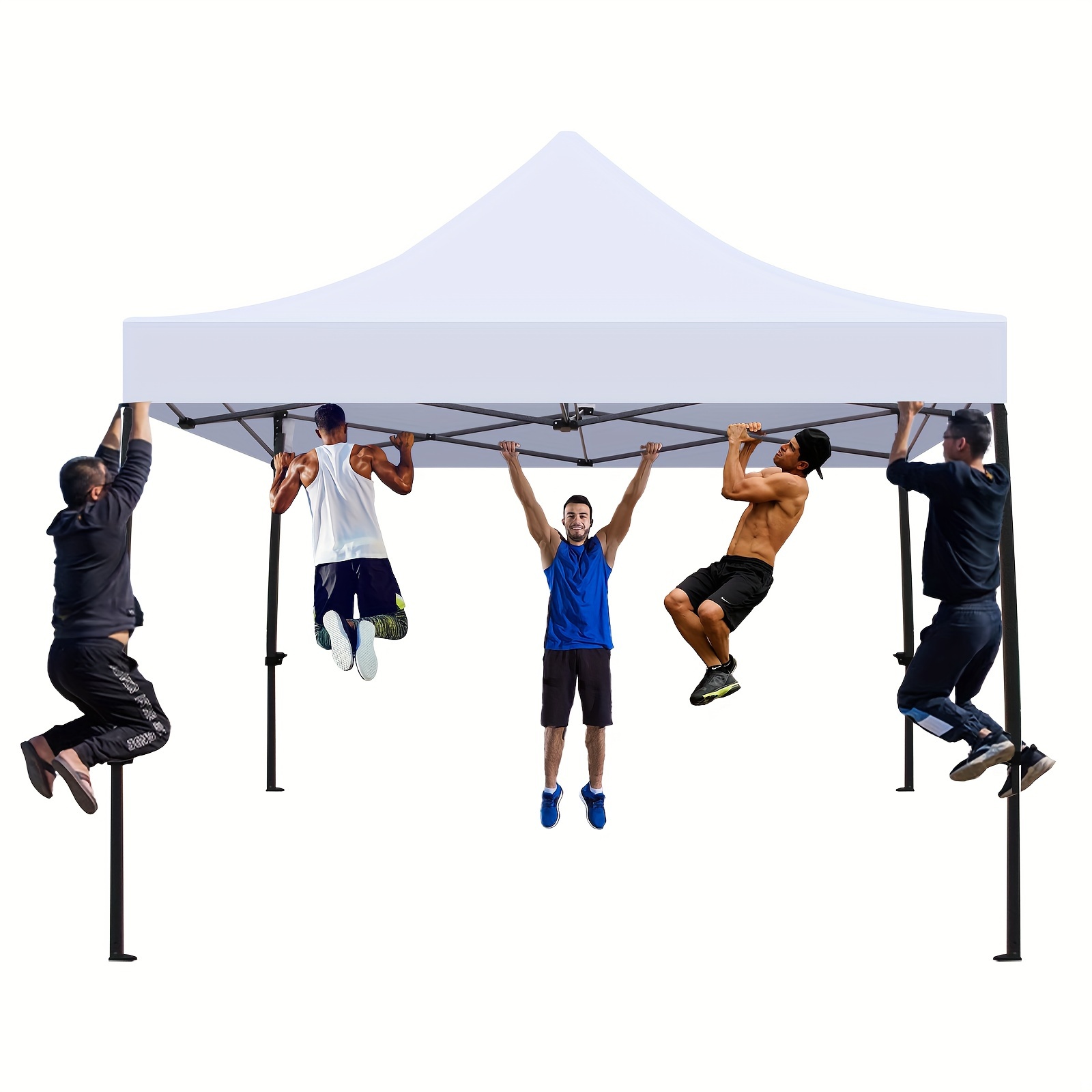 

Commercial Canopy Tent, 10x10 Pop Up Canopy Tent Heavy Duty 500d Waterproof Canopy With Roller Bag & 4 Sandbag For Outdoor Camping Stall Party Event