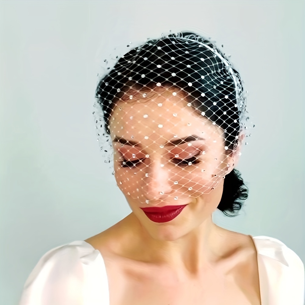 jm06 свадебная вуаль-решетка для птиц, блузгер, белая повязка на голову, вуаль для невесты, фата, черная маска, вуали, украшения для волос, детали для женщин 0