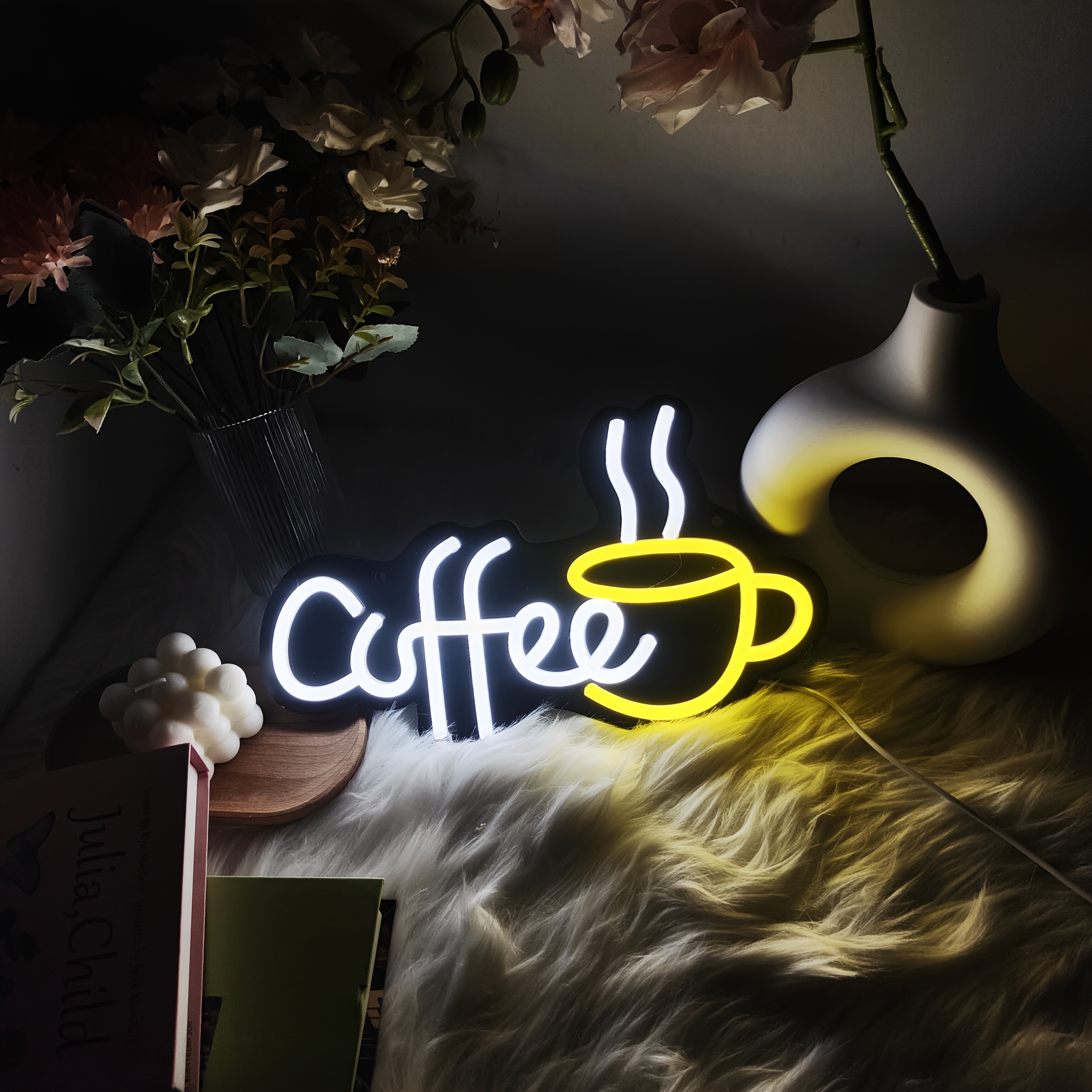 Image of Fomzze Coffee Neon Sign - Usb Powered, Dimmable Led Neon Light For Home Coffee Bar - Themed Decor, Coffee Shop Window, Desk, Christmas Gifts