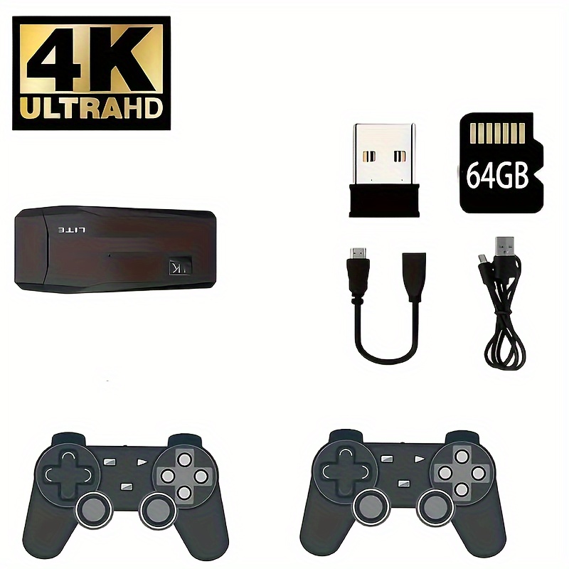 

64g Game Console Built In 20000 Plug & Play Video Game Consoles 4k Nostalgia Stick Game For Tv