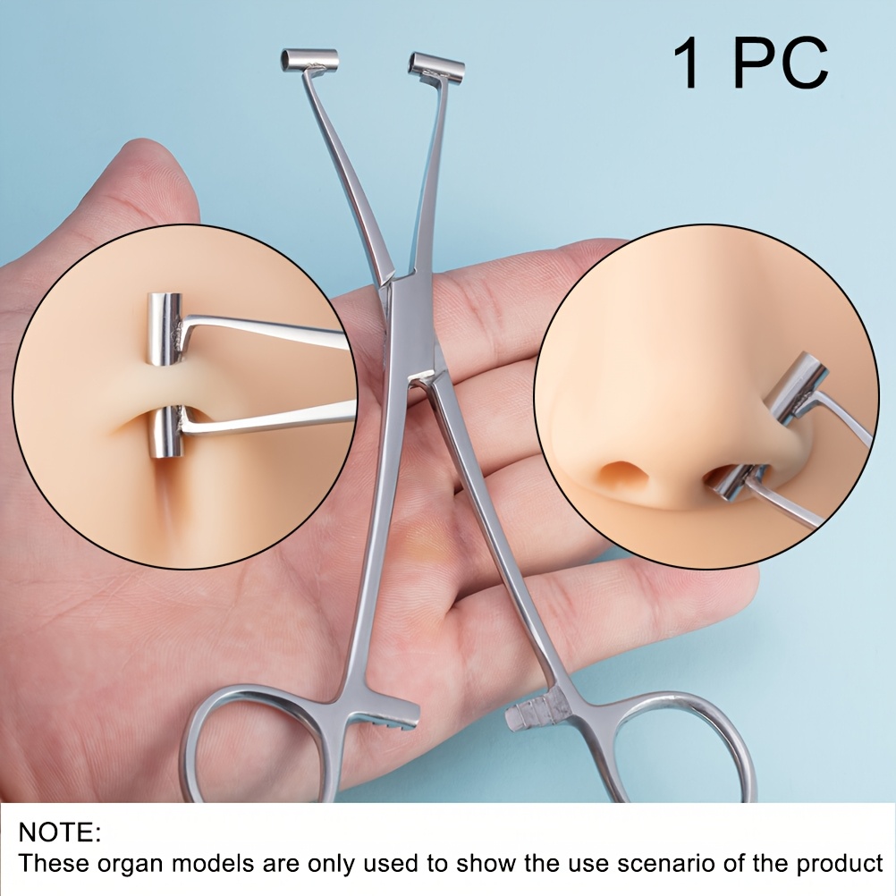 E-shop 1 Stück Körperschmuck Werkzeug Piercingzange 316L Edelstahl Pinzette für Ohr Lippe Bauchnabel Nase Septum