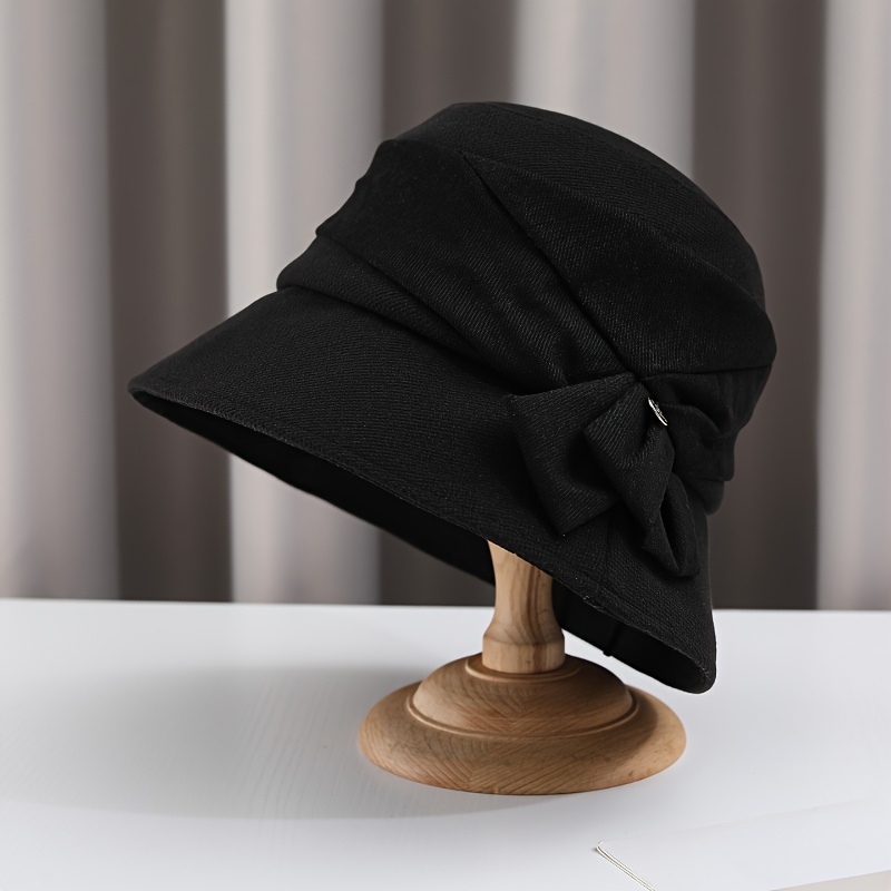 TEMU 1pc Fisherman Hat Women's Warm Autumn And Winter Cold Weather Retro Headwear Comfortable Classic Middle-aged And Elderly Moms Elderly Cold Day