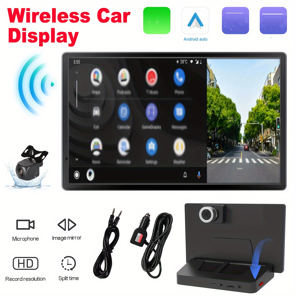 Ips High definition Touch Screen: Wireless Carplay Android - Temu