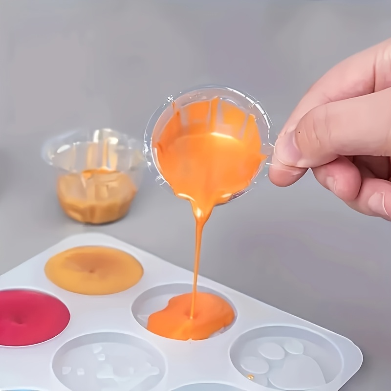 100pcs Plastic Mixing Cups for Color Mixing and Crafting