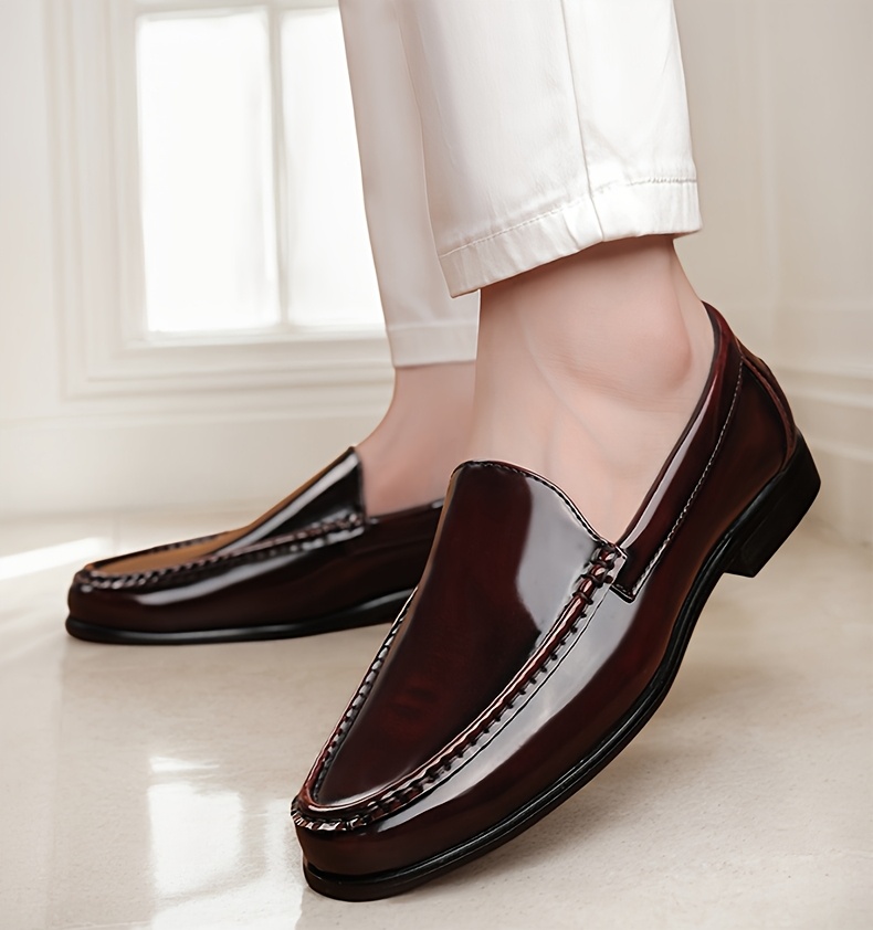 Business Casual Men'S Plus Size Fashion Loafers, Slip-On Lazy Shoes, Comfortable And Wear-Resistant Rubber Sole