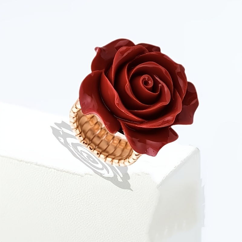 

Ring - Adjustable, 3d Resin Design | Valentine's Day & Weddings