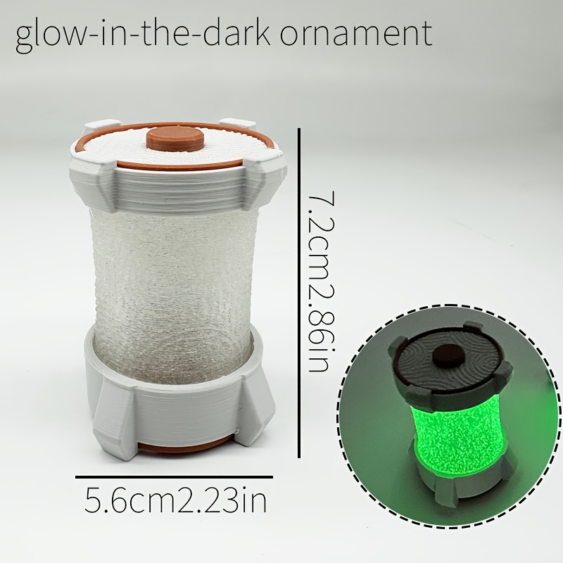 TEMU 3d Printed Shape Glowing Ornament - Daytime Light Nighttime Glow Effect, Fluorescent Desktop Decoration Made Of Pla Material. Ideal For