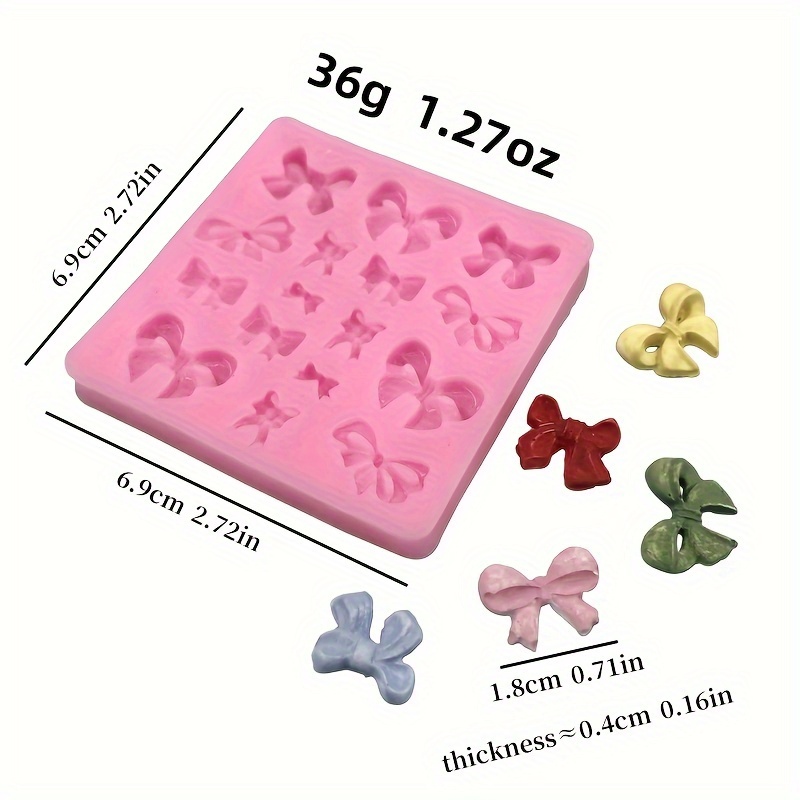 Silicone Mold For Baking In Of A Bow, Suitable For Chocolate, Gypsum, And Sugar Crafting