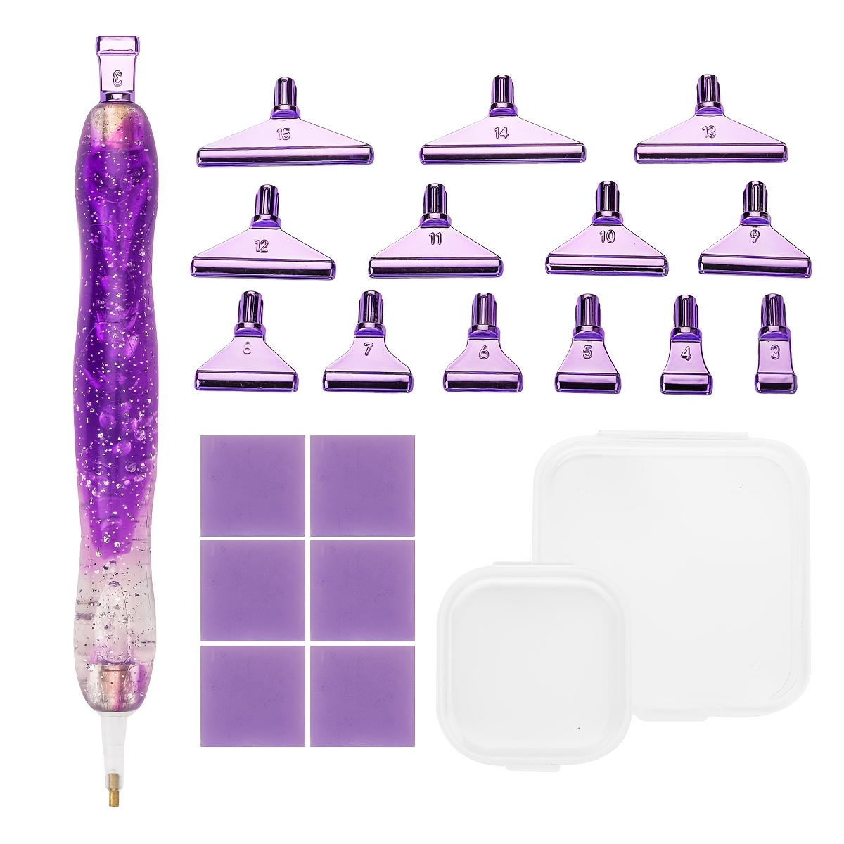 TEMU 1 Set Of 22pcs Diy New Diamond Painting Pen Set, With Replacement Pen Tip, Clay, Multiple Color Options, Suitable For Diamond Painting Lovers,