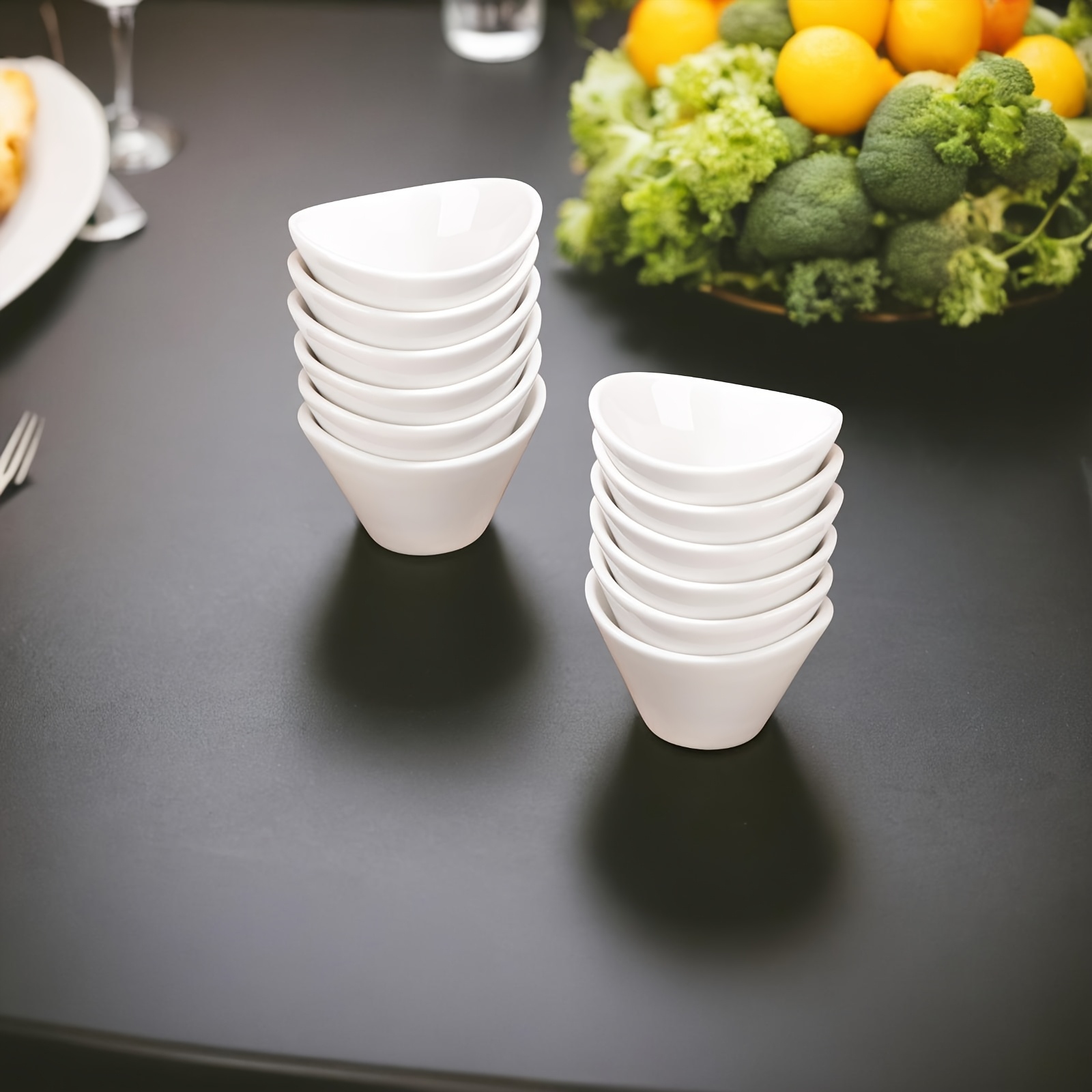 Mini Dipping Bowls, Ramekins Dishes For Serving Dip, Set Of 12
