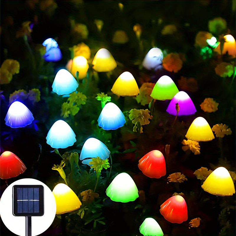 

Solar-powered Mushroom Lights - 1pc, Energy-efficient Led Garden Decor For Halloween & Outdoor Spaces