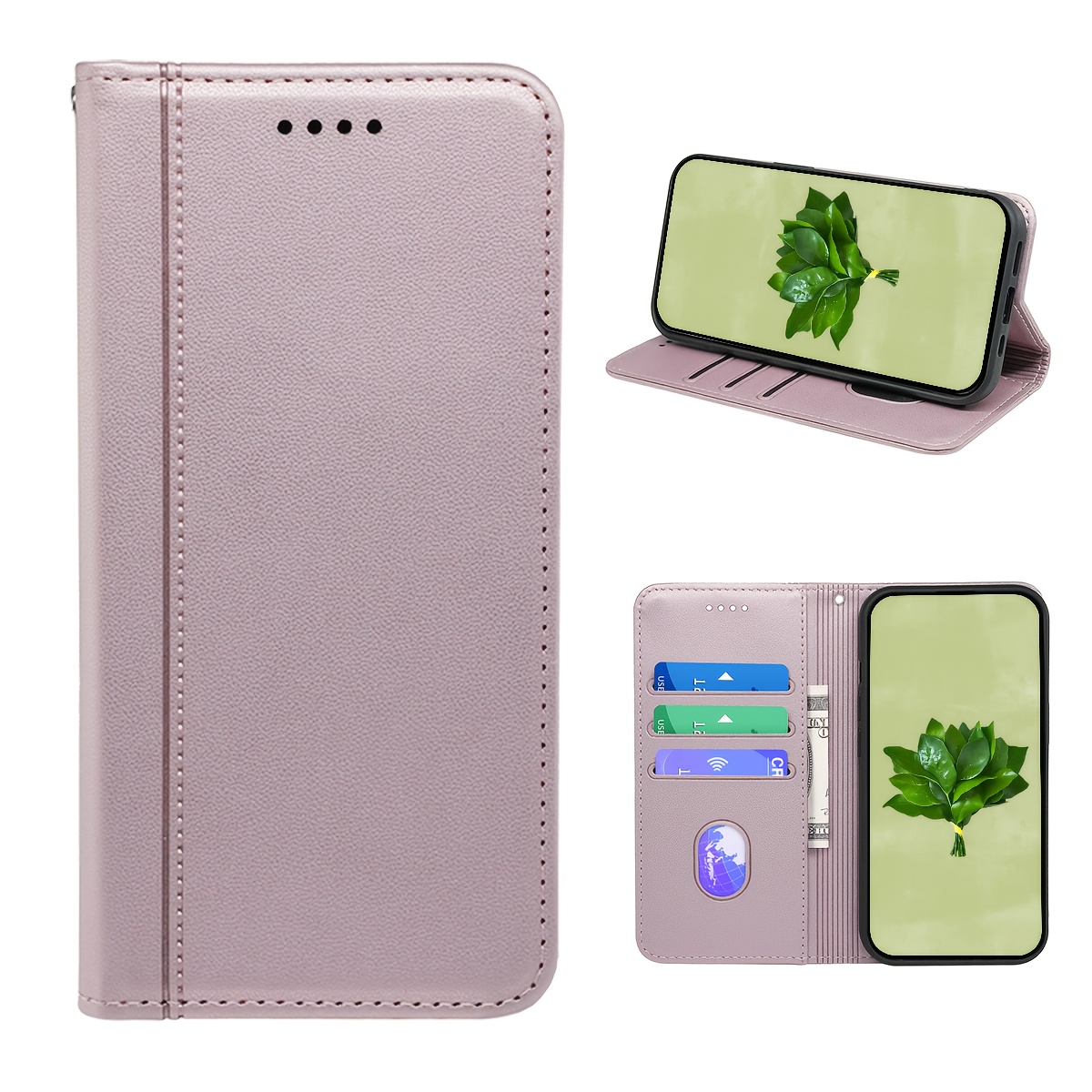 TEMU Phone Case - [for Wallet Case] Phone Case With 3 Card Slots Holder For Galaxy S26/s26 Plus/s26 Ultra Phone With Kickstand Protector Wallet