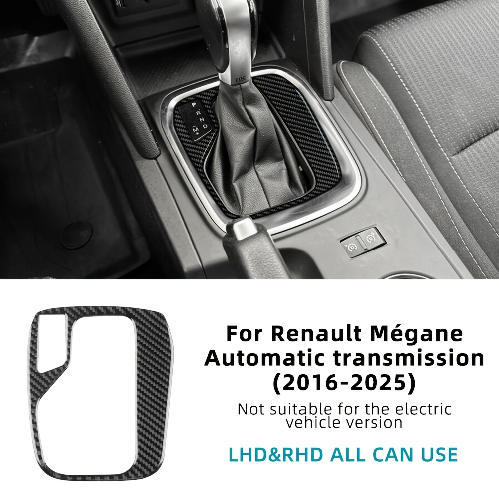 Image of For Renault Megane 4 2016 2017 2018 2019 2020 2021 2022-2025 Carbon Fiber Sticker Car Automatic/at Gear Shift Panel