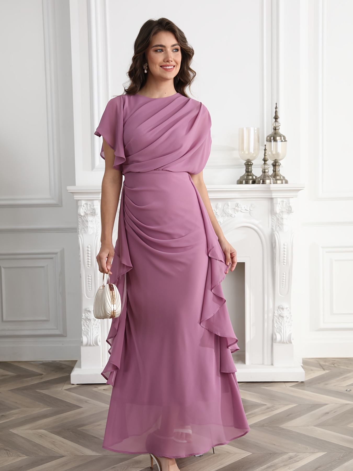 strapless open back dress Destinations Maxi Halter Dress | Mauve | Womens