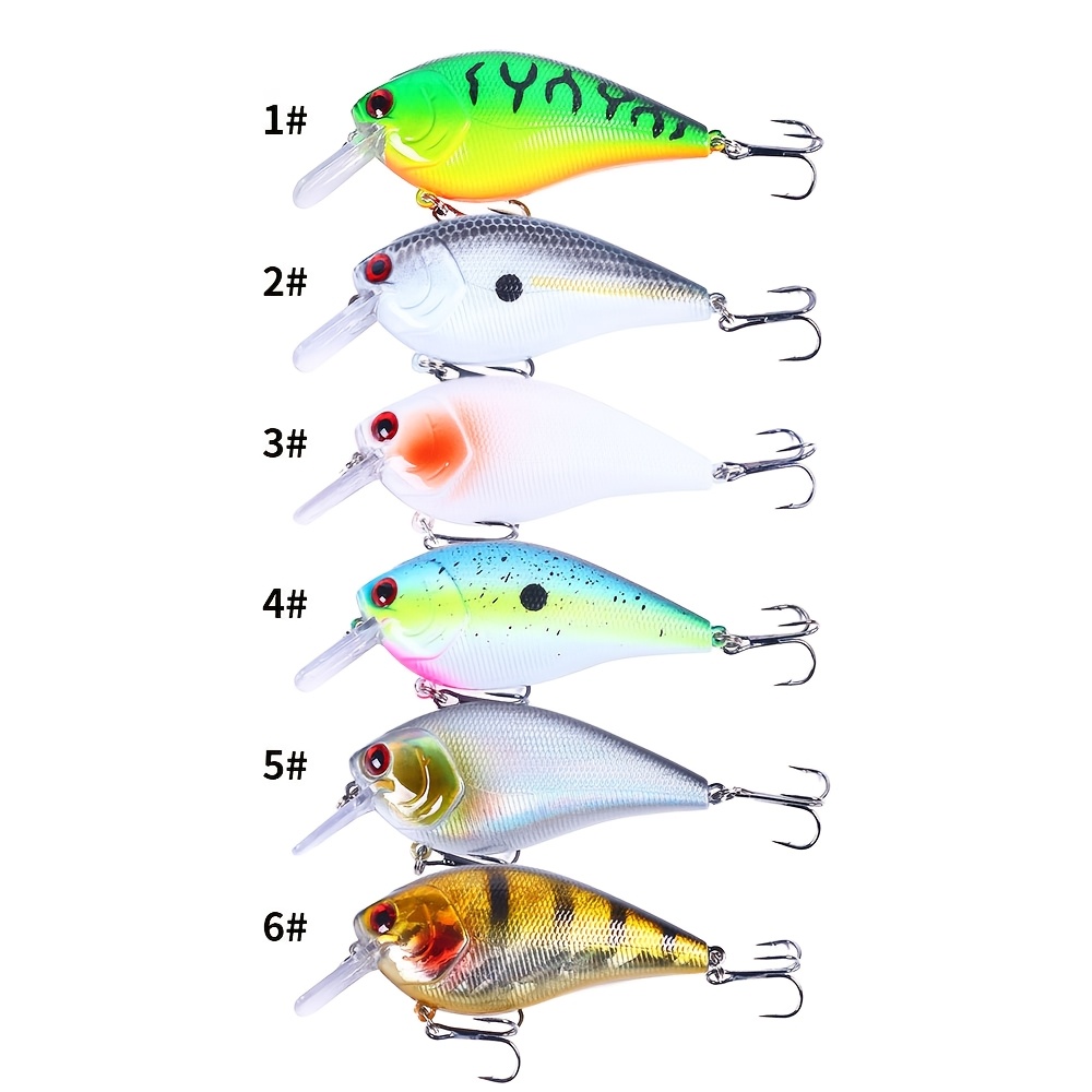 6pcs Crankbait Fishing Lure Set Topwater Artificial Hard Bait Minnow Swimbait Trout Bass Carp Fishing