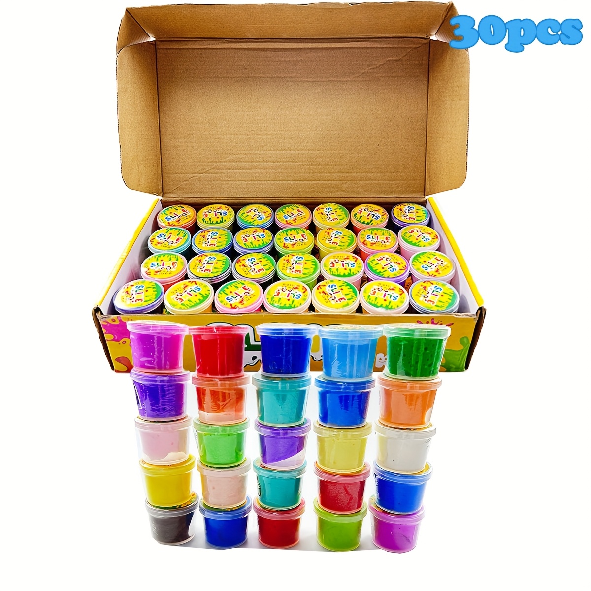 Theefun Lot De 24 Boules De Slime – Extensibles, Non Collantes, Anti-stress – 4 Couleurs – Pour Fêtes, Sacs Surprises Et Récompenses