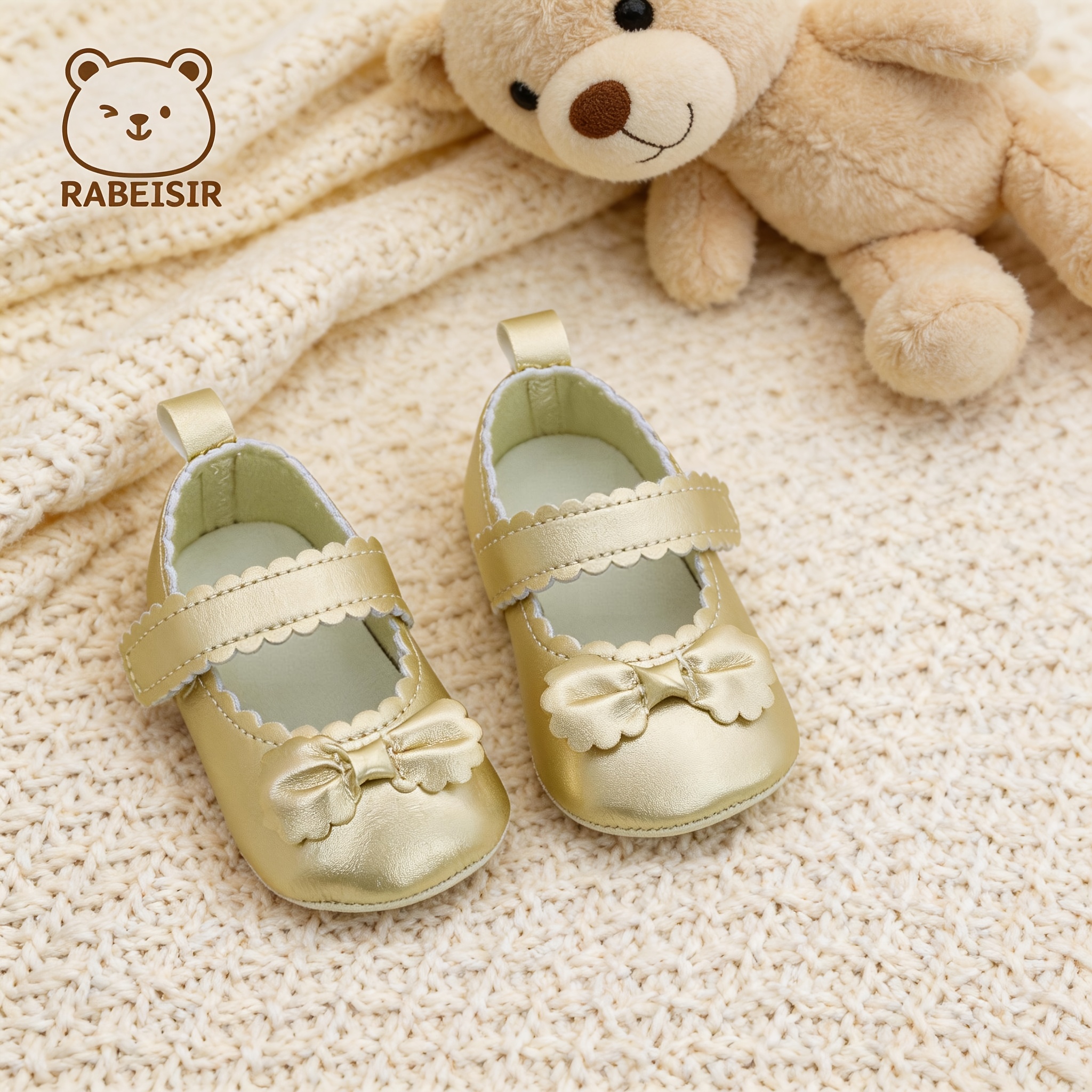 Baby Girl First Walkers Shoes - * * Infant Shoes with Bow Detail,  Lightweight Non-Slip & Closure * Toddler Shoes for Holidays, Parties, Daily  Wear, Baby Girl Shoes, Party Footwear, Chic Infant ...