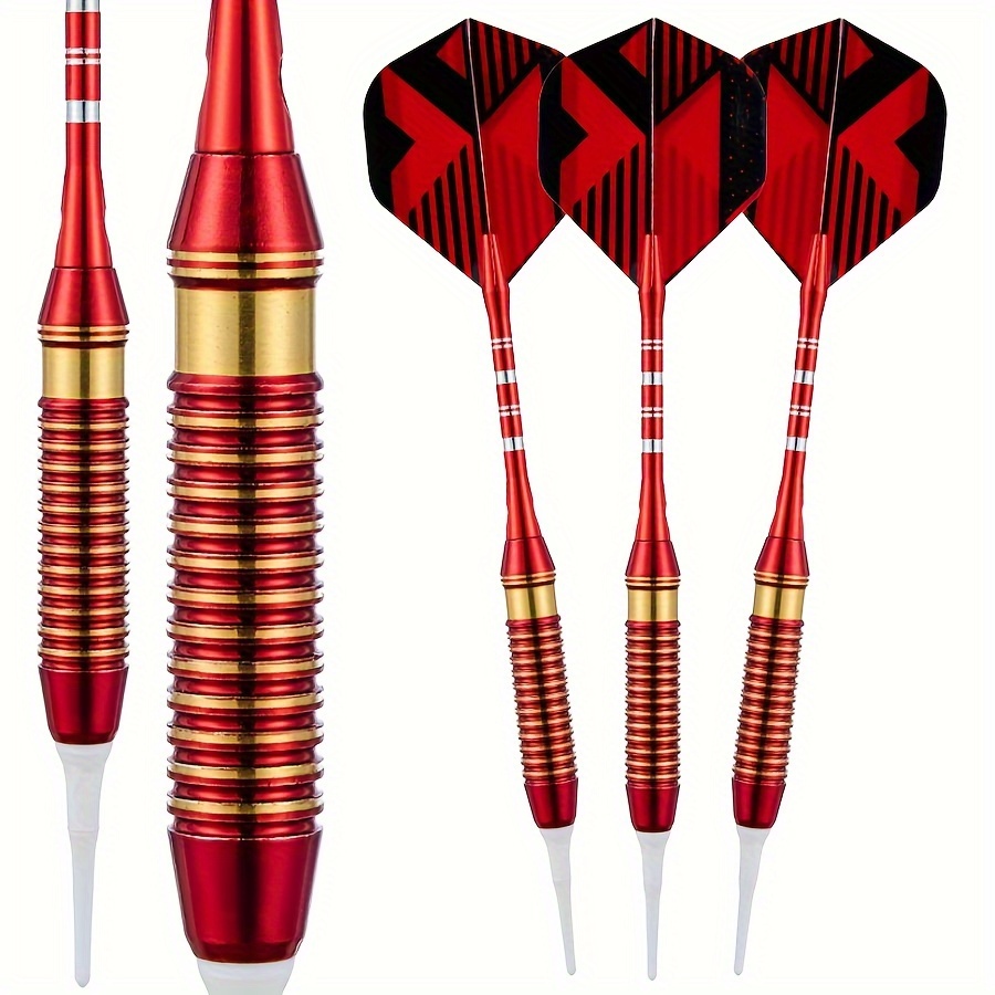 

3pcs Premium Copper Safety Darts With Soft Tips - Electronic & Plastic , Mixed Colors, For Autumn