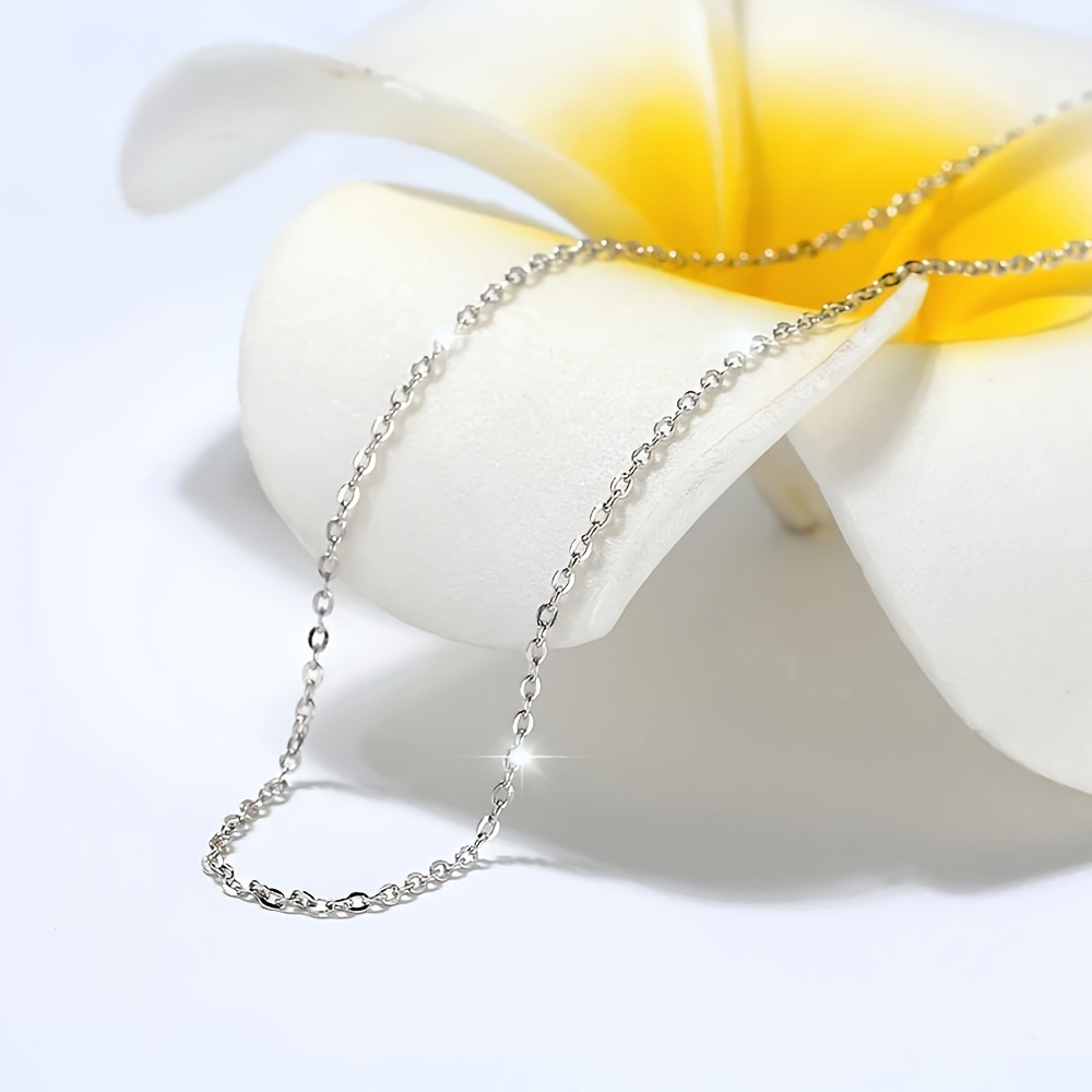 TEMU 1pc Elegant Shiny Women's O-chain With Chain, Chain Thickness 1mm, Jewelry Chain, Easy And , Waterproof And Sweat-proof, Suitable For Daily Wear