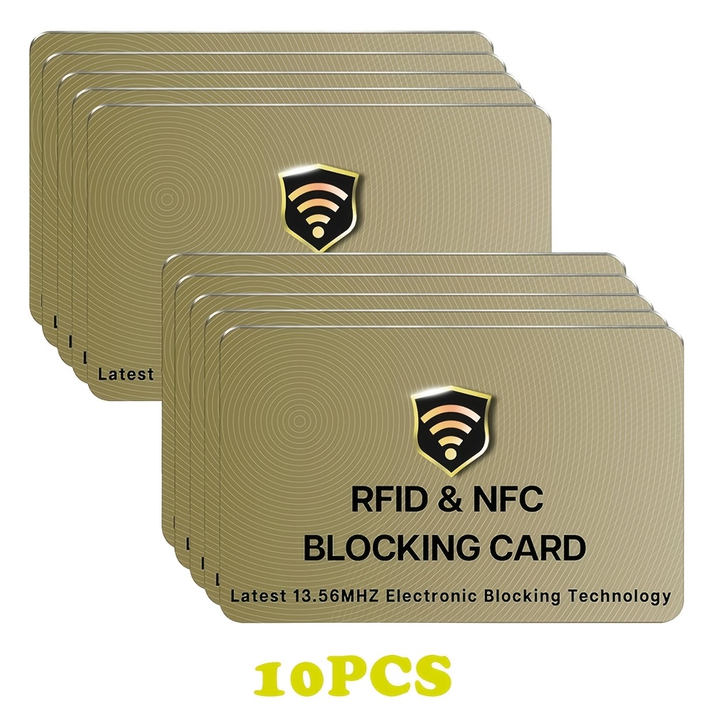 TEMU Scheda di RFID, Confezione da 10/4 Protezione Anti-Furto per Tutto il Portafoglio, Protezione Carte di NFC Bloccatore Bancario, di di per di