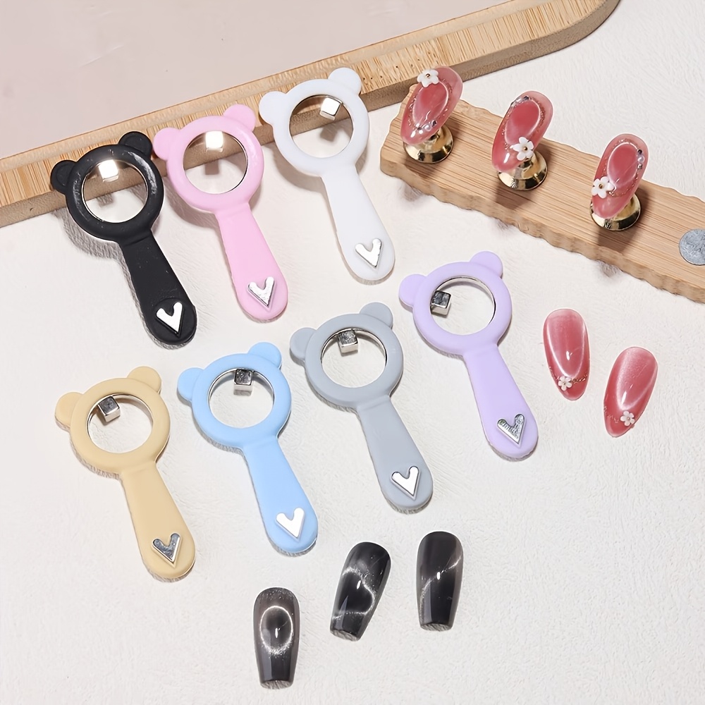 Cartoon Bear Ring Cat Eye Magnet Tool