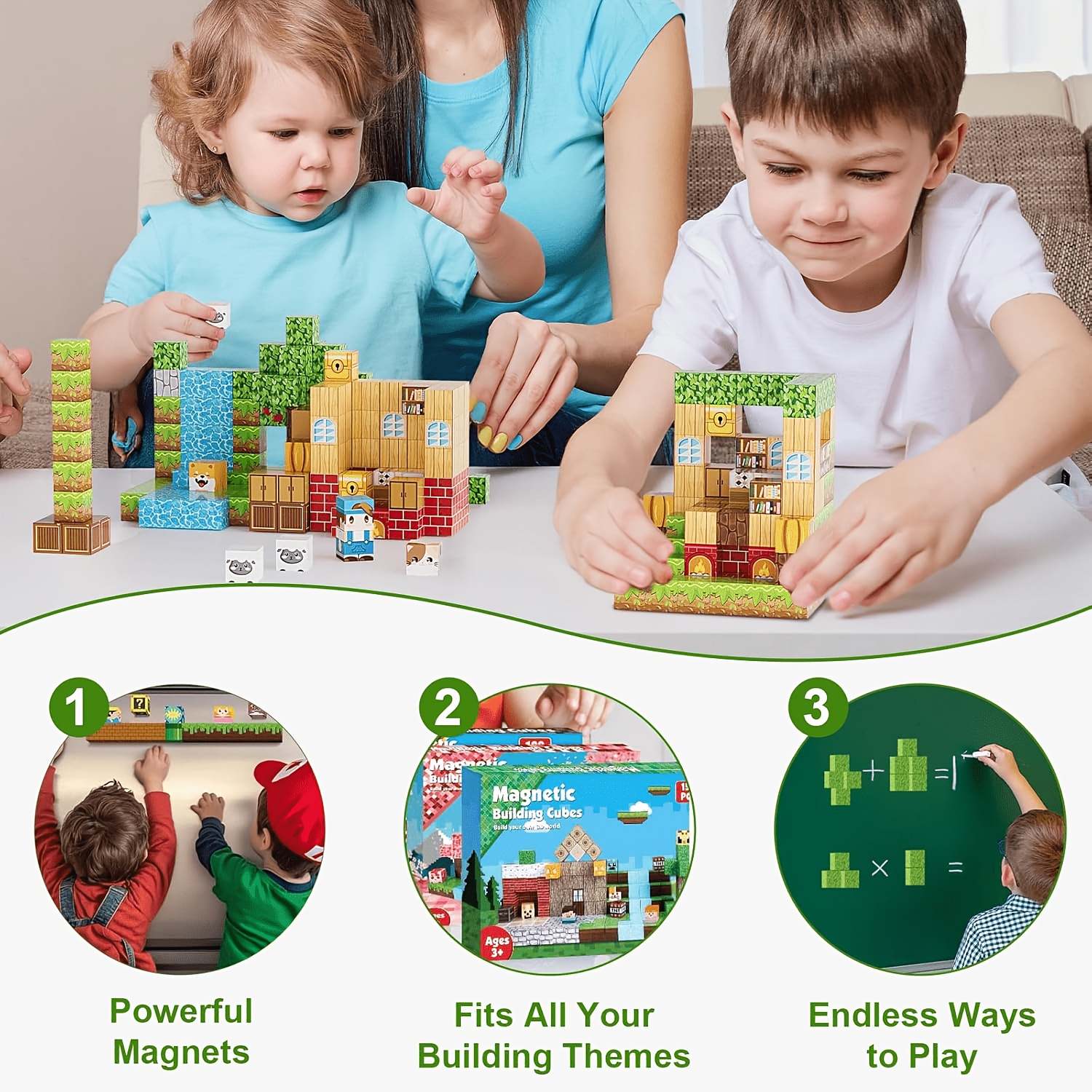 Children's Magnetic Building Blocks Set for STEM Learning