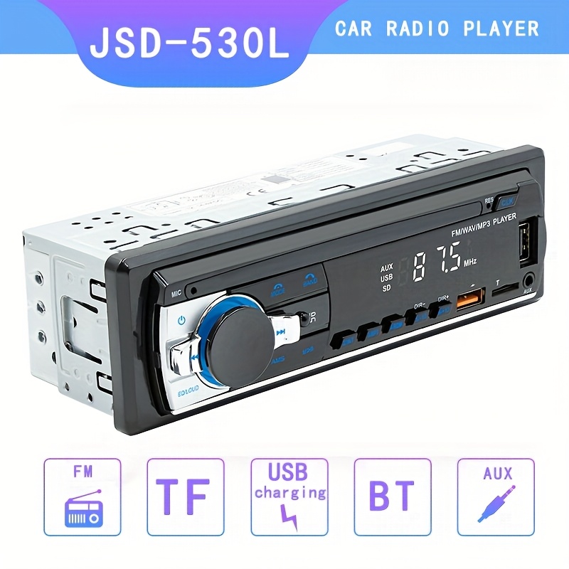 1din car stereo mp3 player jsd520 530l in vehicle multimedia with fm usb tf bt support for   music  