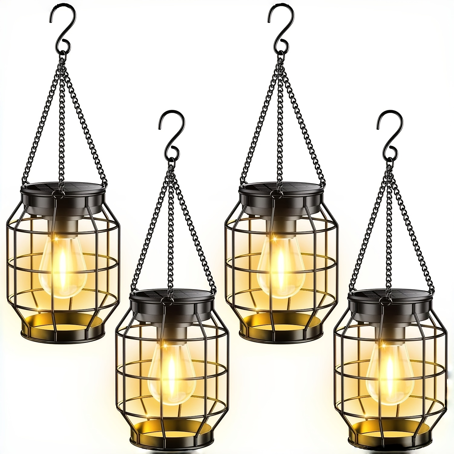 2/4pcs Solar Lantern Lights Outdoor, Spring Summer Solar Lights. Ideal For Decorating Gardens And House Courtyards. Perfect As Gifts For Mother's Day