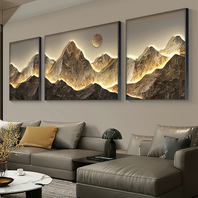 

3-piece Canvas Art Set - Abstract Wall Decor For Living Room, Bedroom, Home Office - Unframed High-definition Prints, Perfect Gift Idea