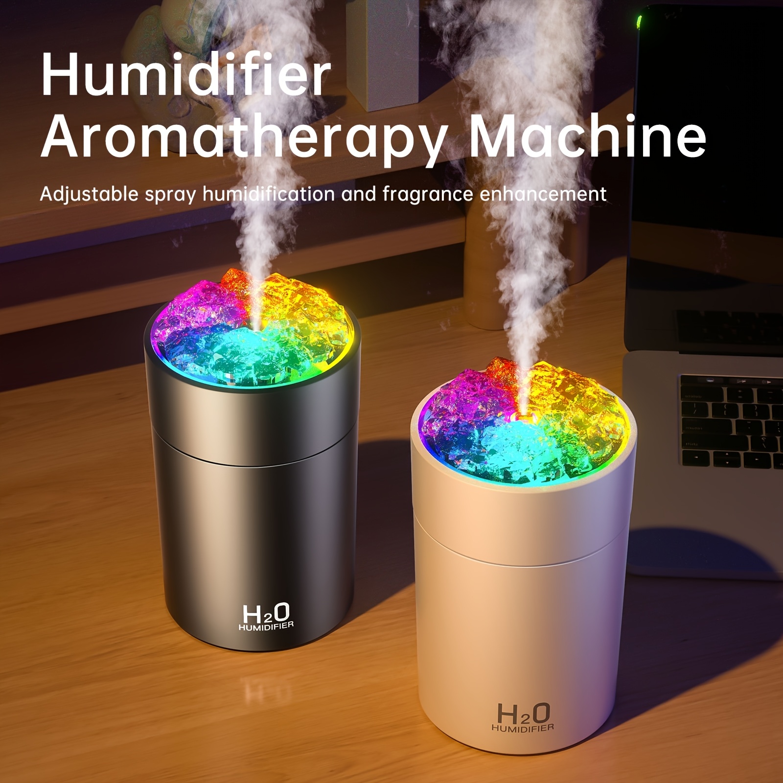 

Usb Humidifier And Aromatherapy Machine, With And Night Light Light Humidifier, Aromatherapy Spray Is Suitable For Cars, Bedrooms, Living Rooms, Desks, Lights Car Humidifier Art Decoration Gift