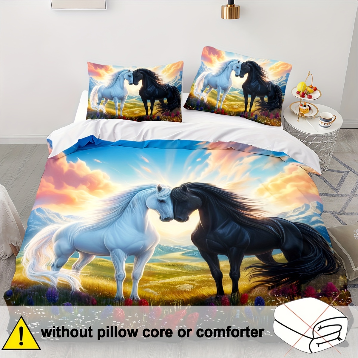 TEMU 2/3pcs Soft Comfortable Duvet Cover, Set, 3d Animal Bedding Set, Bedding Sets For Couple Room Decor Aesthetic Chic Twin Bedding Set