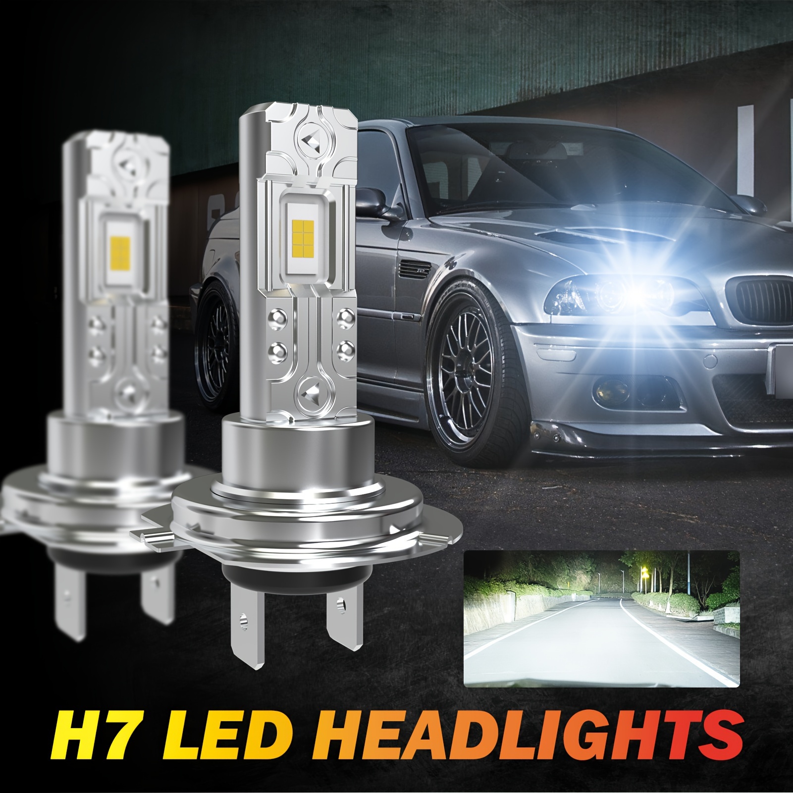 H7 100W LED Haute puissance pour feux de route