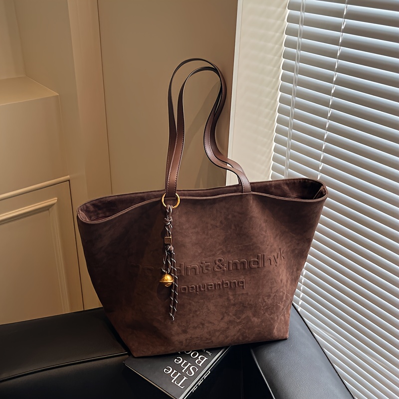 Large Capacity Matte Vintage Bag For Women, Autumn/winter Versatile New Style, Casual And Simple Single-shoulder Underarm Bag, Shopping Tote, Large Commuter Bag, Handbag, Women's Tote Bag