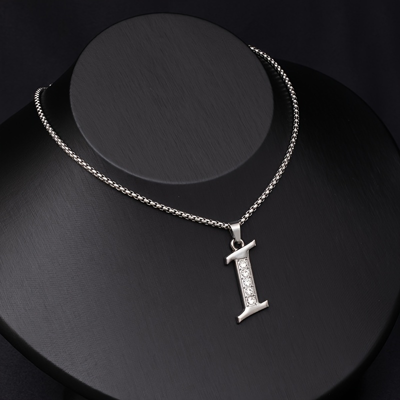 Simple Stylish Women's 26 English Letters Titanium Steel Necklace
