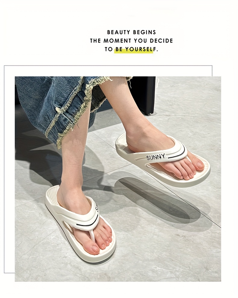 sunny flip flops stylish comfortable eva spring summer beach slippers non slip lightweight durable   outdoor travel and   gift   casual beachwear   lightweight sole Product details 2