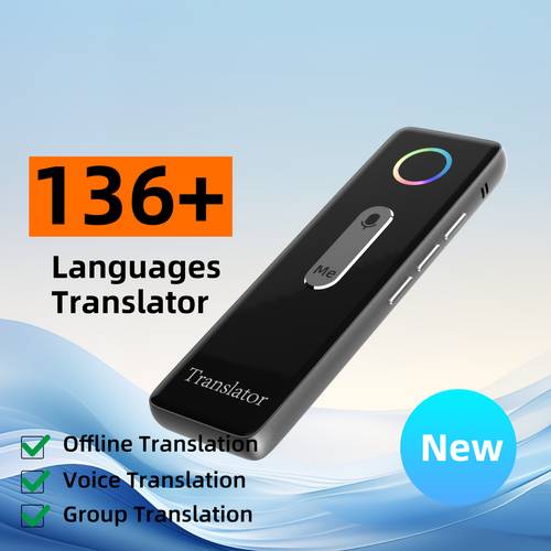 kompaktowy gadżet do tłumaczeń języków, natychmiastowy translator dwukierunkowy, aplikacja do tłumaczenia głosowego online, obsługuje 136 języków, bardzo dokładne urządzenie do tłumaczeń do podróży, biznesu i edukacji