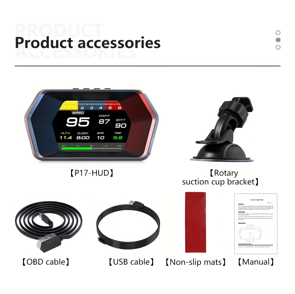 car   obd tester   hud gps computer speedometer windshield projector car dashboard speed displays system modification car accessories Product details 16