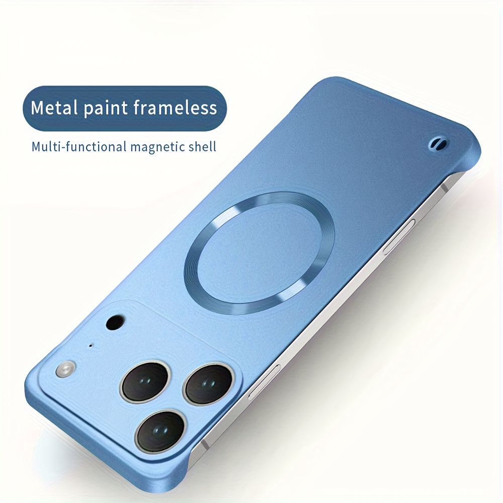 TEMU para Teléfono - A02 Estuche Contemporáneo Micro-Matte para iPhone 17 Pro Max, Compatible con 17 Air, Cubierta Magnética Ultra Delgada con Diseño