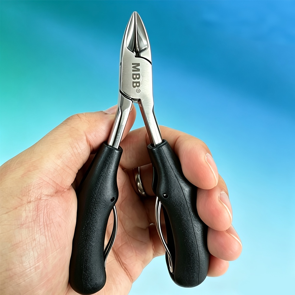 5pcs Men's Heavy-Duty Toenail Clipper Set with Classic Black Handle